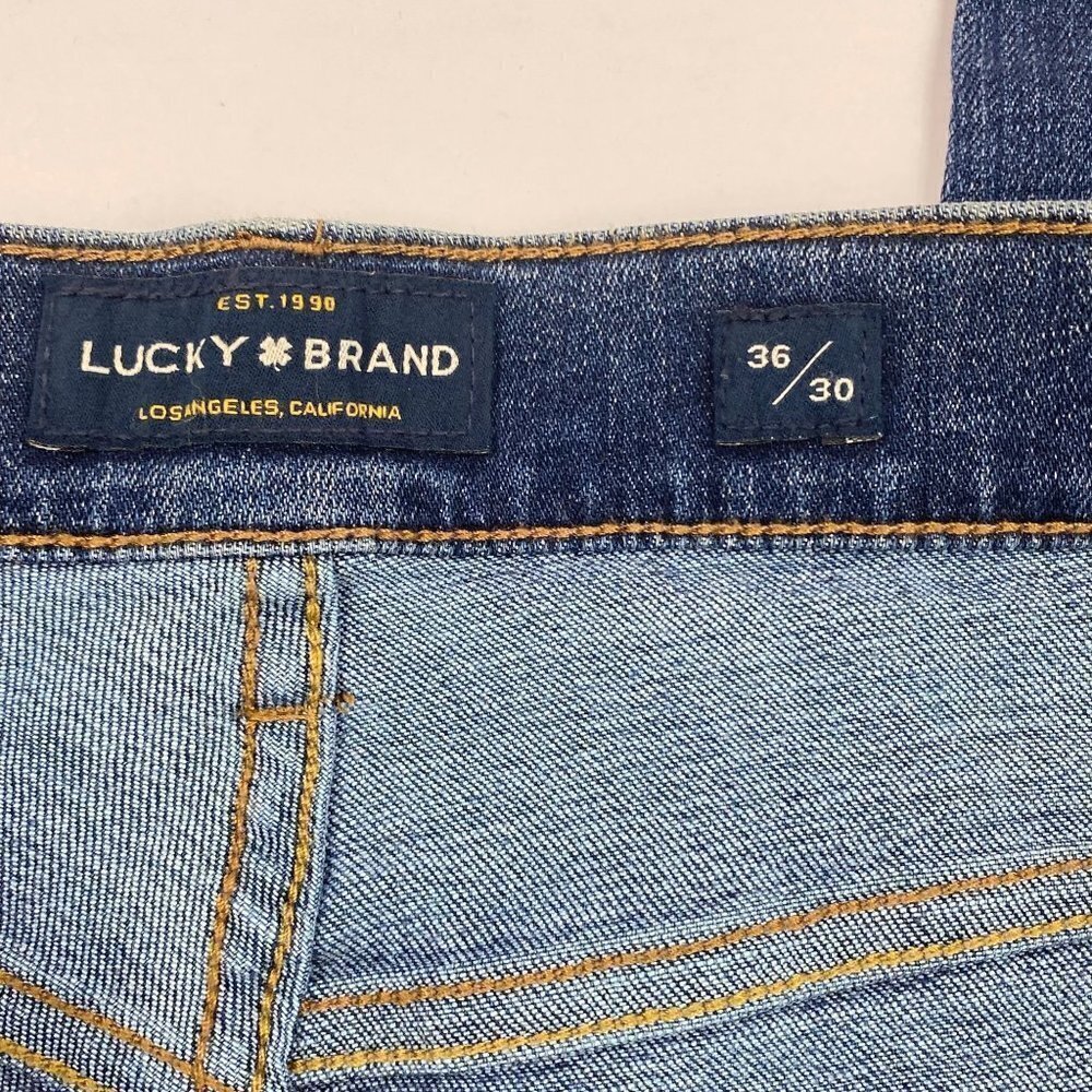 Lucky Brand Mens 221 Jeans Straight Leg Sz 36 X 30 Medium Wash Stretch - Picture 5 of 11
